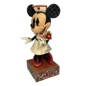 JIM SHORE Disney Minnie Mouse Nurse 8" Figurine "Caring Is Contagious "